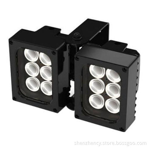 White light illuminator with 90 to 22m beam distance, public authorities lights, security lights